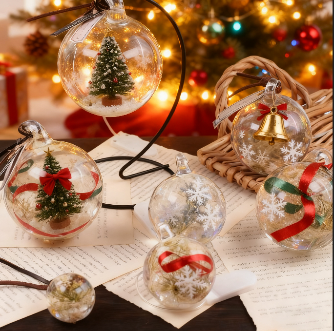 Molde de resina de bola transparente con agujero 