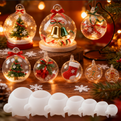 Molde de resina de bola transparente con agujero 