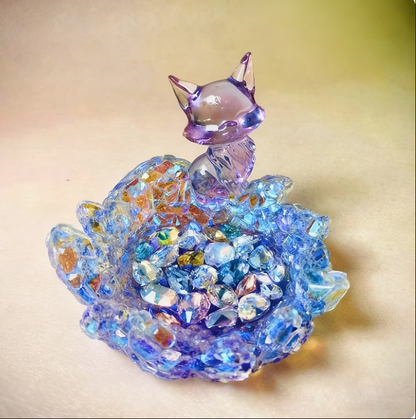 Handmade Nine-Tailed Fox Dish Resin Mold