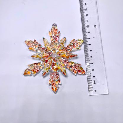 Handmade Diamond 3D Snowflake Pendant with Hole Resin Mold