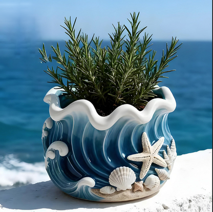 Wave-Shaped Storage Jar Resin Mold