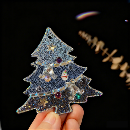 Handmade Diamond Christmas Candy Bells Christmas Tree Tags with Holes Resin Mold