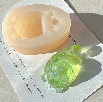 Handmade Water Ripple Turtle Phone Stand & Keychain Ornament Resin Mold