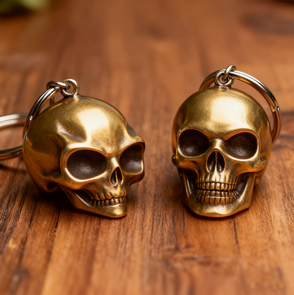 2pcs Alien Skull & Human Skull Keychain Resin Mold