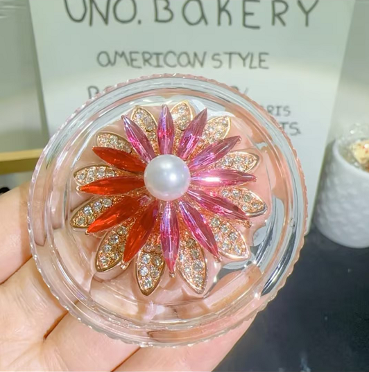 Handmade Crystal Diamond Pearl Crystal Flower Brooch Resin Mold