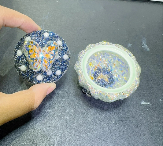 Handmade Diamond Butterfly Jar Resin Mold