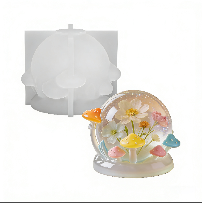 Mushroom Crystal Ball Ornament Resin Mold