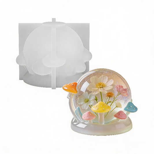 Mushroom Crystal Ball Ornament Resin Mold