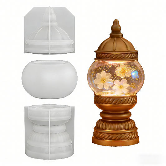 3pcs Vintage Table Lamp Ornament Decorative Set Resin Mold
