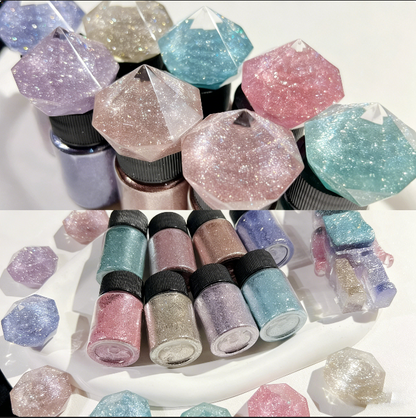 8-Color Non-Sinking Diamond Glitter for Resin