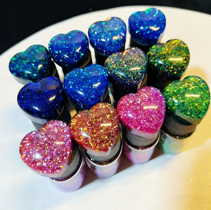 12-Color Galaxy Chameleon Shifting Glitter for Resin