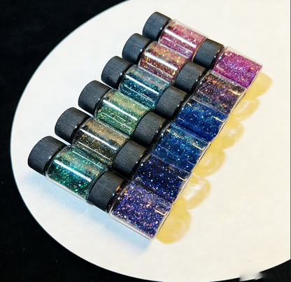12-Color Galaxy Chameleon Shifting Glitter for Resin