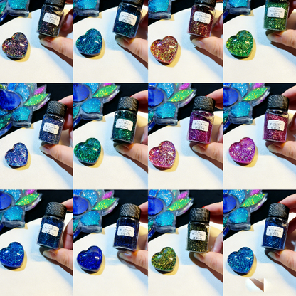 12-Color Galaxy Chameleon Shifting Glitter for Resin
