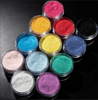12-Color 0.05mm Cloudy Mist Fine Glitter for Resin – 20ml Per Bottle