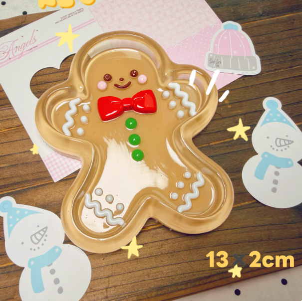 Handmade Gingerbread Man Tray Resin Mold