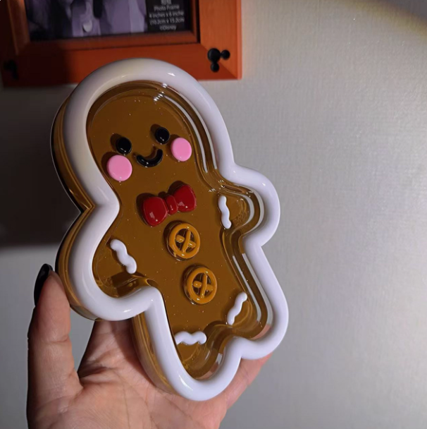 Handmade Gingerbread Man Tray Resin Mold