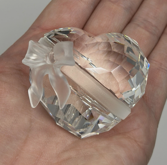 Handmade Crystal Heart Bow Ornament Resin Mold
