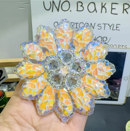 Handmade Large Diamond Double-Layer  Rotating Snowflake Hanging Ornament Resin Mold