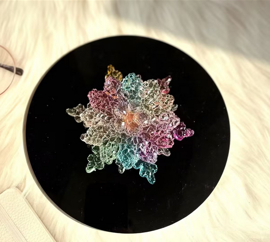 Handmade Large Diamond Double-Layer  Rotating Snowflake Hanging Ornament Resin Mold