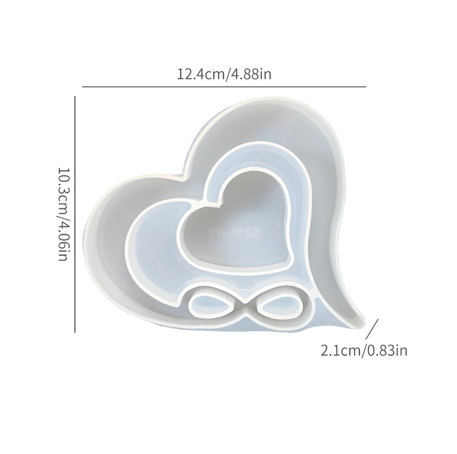 Heart-Shaped Photo Frame Resin Mold