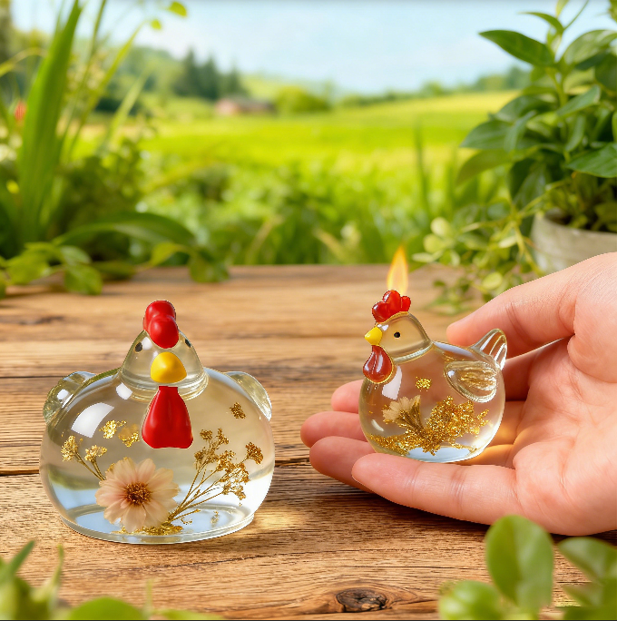3pcs Chicken Ornament Resin Mold
