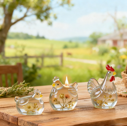 3pcs Chicken Ornament Resin Mold