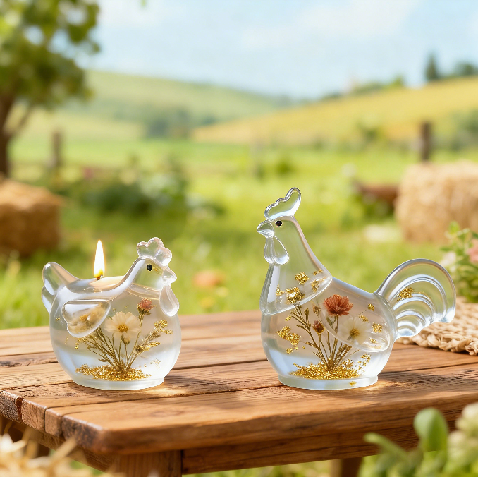 3pcs Chicken Ornament Resin Mold