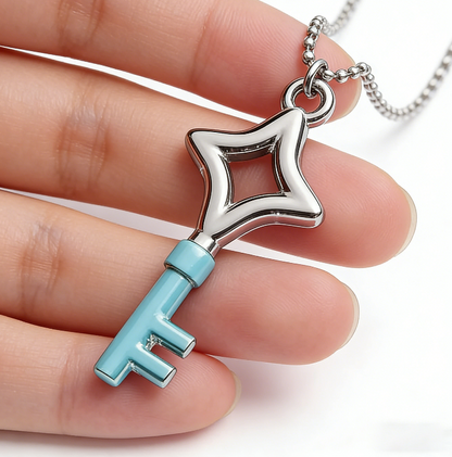 Handmade Heart-Shaped Starburst Key-Shaped Pendant Resin Mold