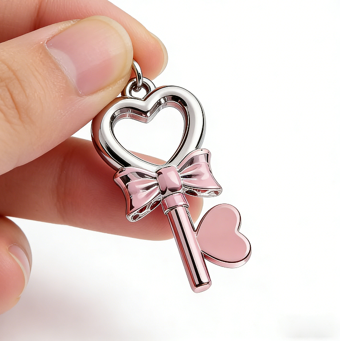 Handmade Heart-Shaped Starburst Key-Shaped Pendant Resin Mold