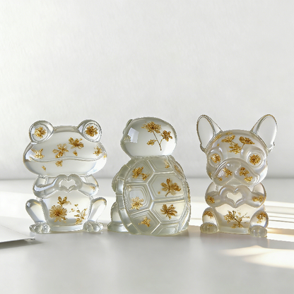 Heart Gesture Turtle Frog Bulldog Ornament Resin Molds