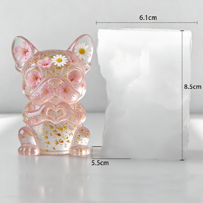 Heart Gesture Turtle Frog Bulldog Ornament Resin Molds