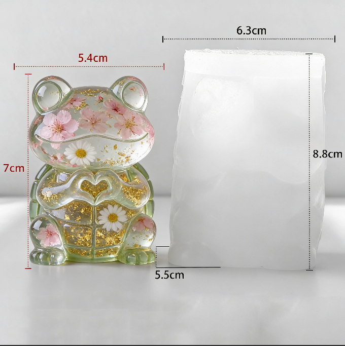 Heart Gesture Turtle Frog Bulldog Ornament Resin Molds