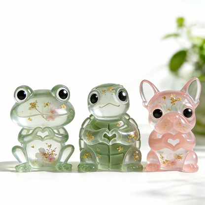 Heart Gesture Turtle Frog Bulldog Ornament Resin Molds