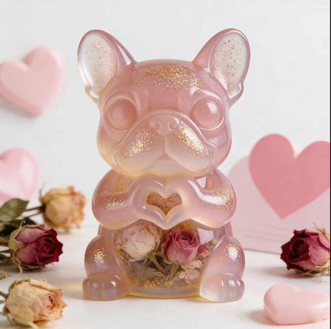 Heart Gesture Turtle Frog Bulldog Ornament Resin Molds