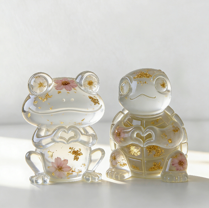 Heart Gesture Turtle Frog Bulldog Ornament Resin Molds