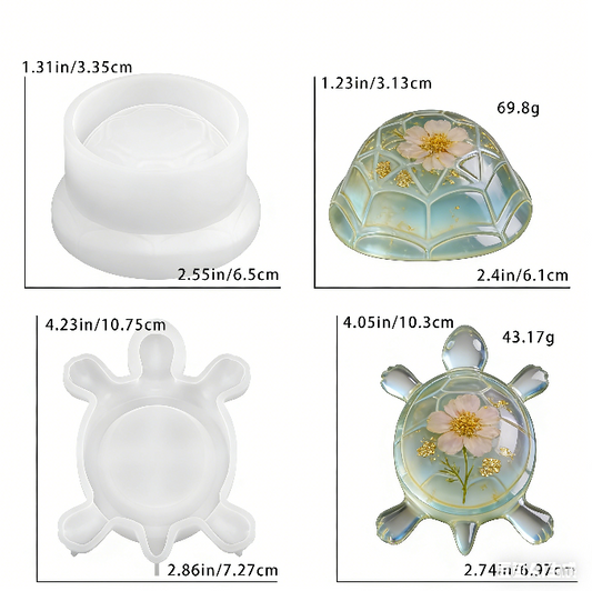 Turtle Jewelry Storage Box Resin Mold