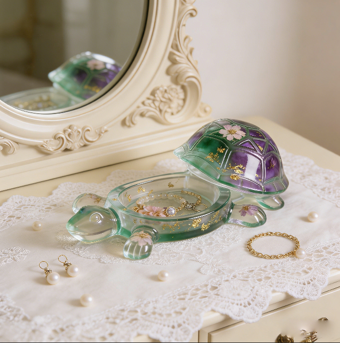 Turtle Jewelry Storage Box Resin Mold