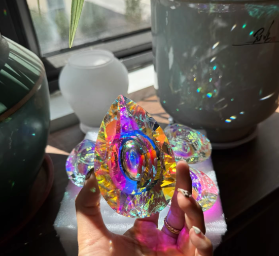 Handmade Large Crystal Teardrop-Shaped Hanging Resin Mold