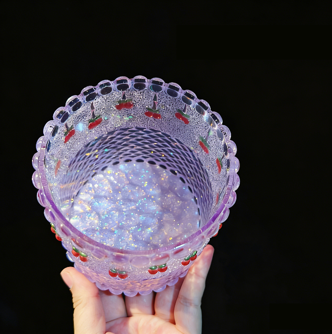 Handmade Diamond Cherry-Edge Pen Holder Storage Resin Mold【Side-cut mold】