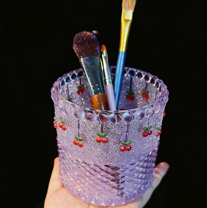 Handmade Diamond Cherry-Edge Pen Holder Storage Resin Mold【Side-cut mold】