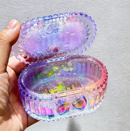 Handmade Diamond Flip-Top Storage Box Resin Mold