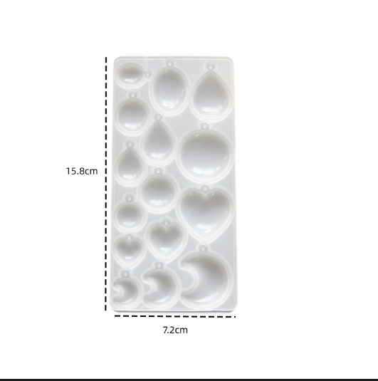 Resin Necklace Jewelry Mold with Built-In Pendant Bezel