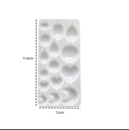 Resin Necklace Jewelry Mold with Built-In Pendant Bezel