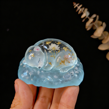 Handmade Cute Hibernating Polar Bear Ornament Resin Mold