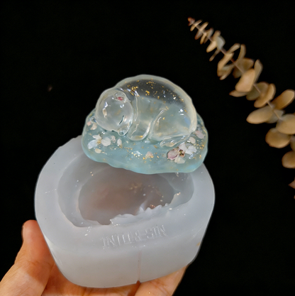 Handmade Cute Hibernating Polar Bear Ornament Resin Mold