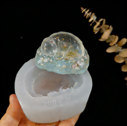 Handmade Cute Hibernating Polar Bear Ornament Resin Mold