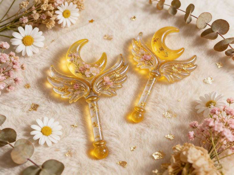 2pcs Magic Wand Decorative Ornament Resin Molds