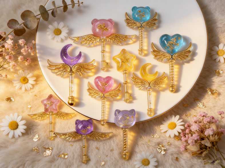 2pcs Magic Wand Decorative Ornament Resin Molds