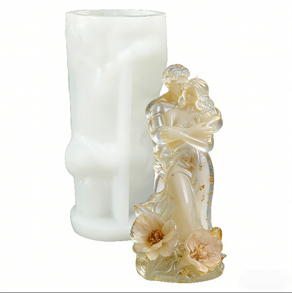 Embracing Couple Ornament Resin Mold