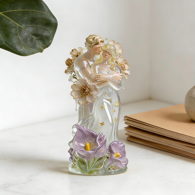 Embracing Couple Ornament Resin Mold